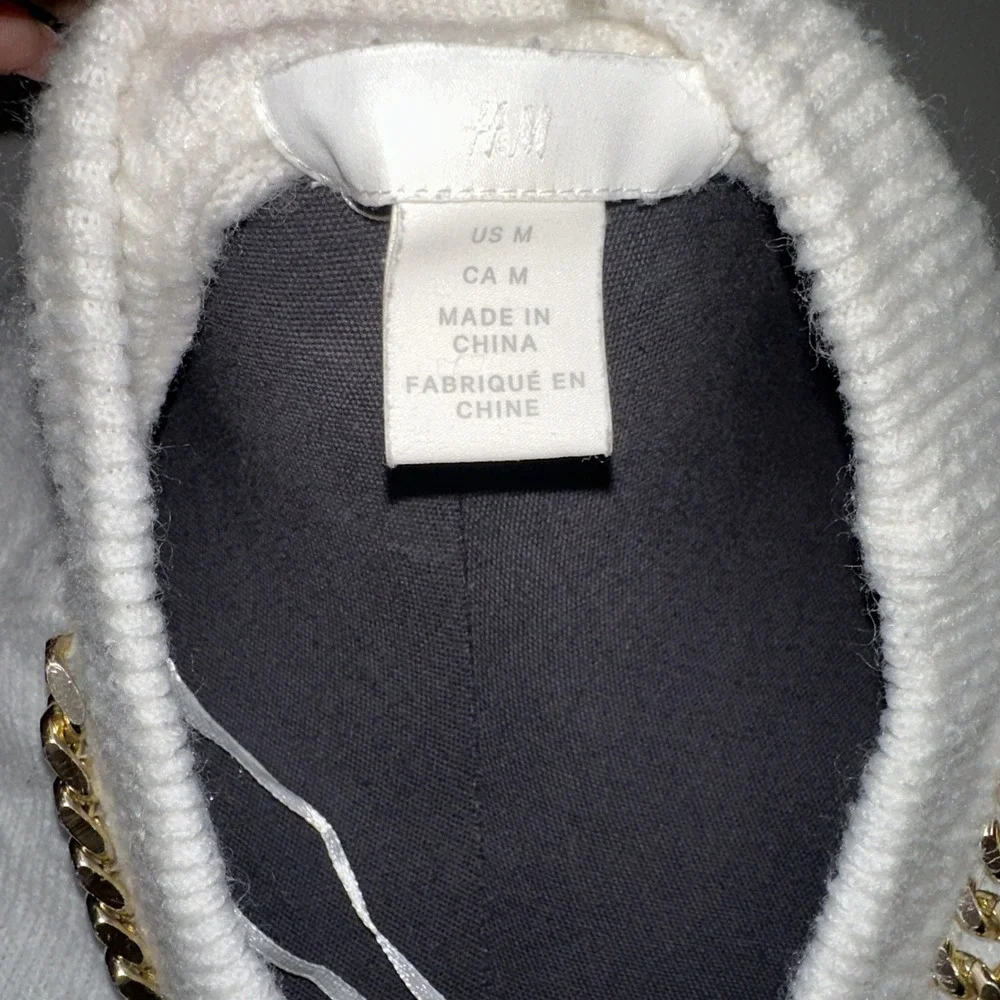 H&M white jewel